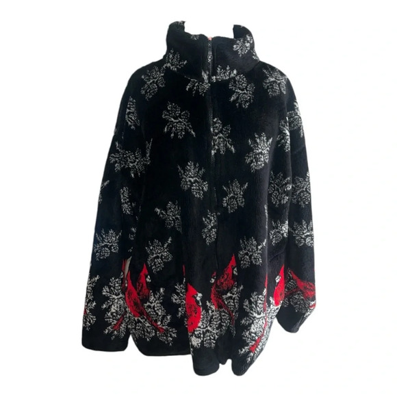 For Seasons Jackets & Blazers - Vintage Zip Fleece with Red Birds and Snow ❄️.  Size XL, Beautiful Cozy …